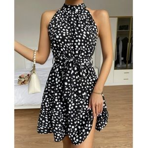Boho dot halter dress